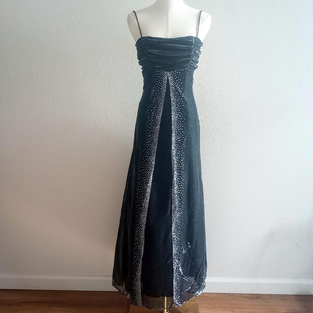 Y2K Black Shimmery Fairygoth Prom Dress